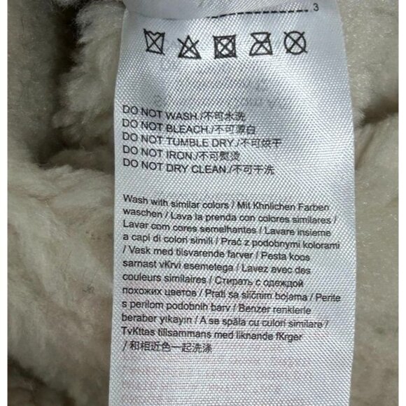 WITHBLACK Women's Faux Leather Shearling Aviator Jacket in Black - Sz M - NWT - Picture 11 of 11